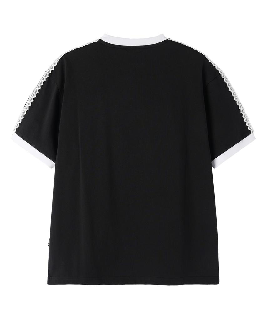 Opeunyadeu(Owai) Lace Dolly Ringer Tee - Black