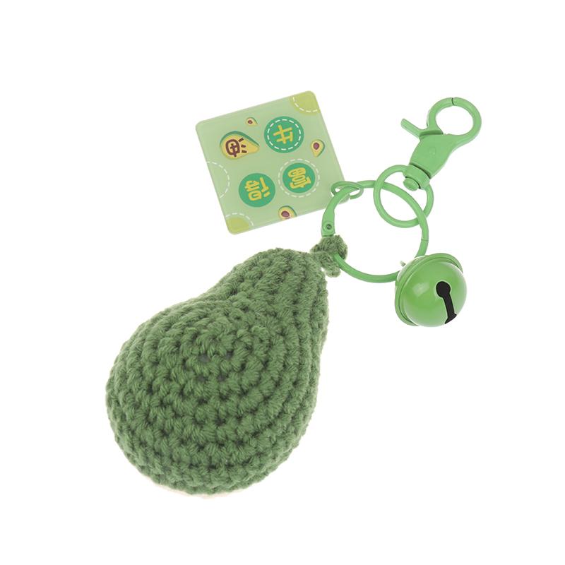 Avocado Lavorazione a Uncinetto di Lana Frutta Ciondolo Portachiavi Per Insegnante Regalo Simbolico Compagno Regalo a Mano Accessori Regalo Ingrosso