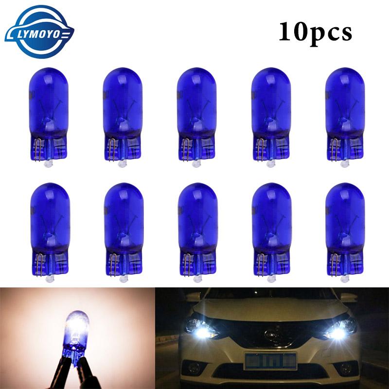 10pcs T10 W5W 194 W5W Natural Blue Glass White light Halogen Xexon Light Bulbs 12V 5W Replacement Bulbs License Plate lights Dome Lights 6
