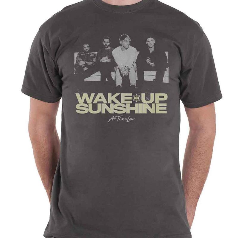 

All Time Low T Shirt Faded Wake Up Sunshine New Official Charcoal Grey S разноцветный