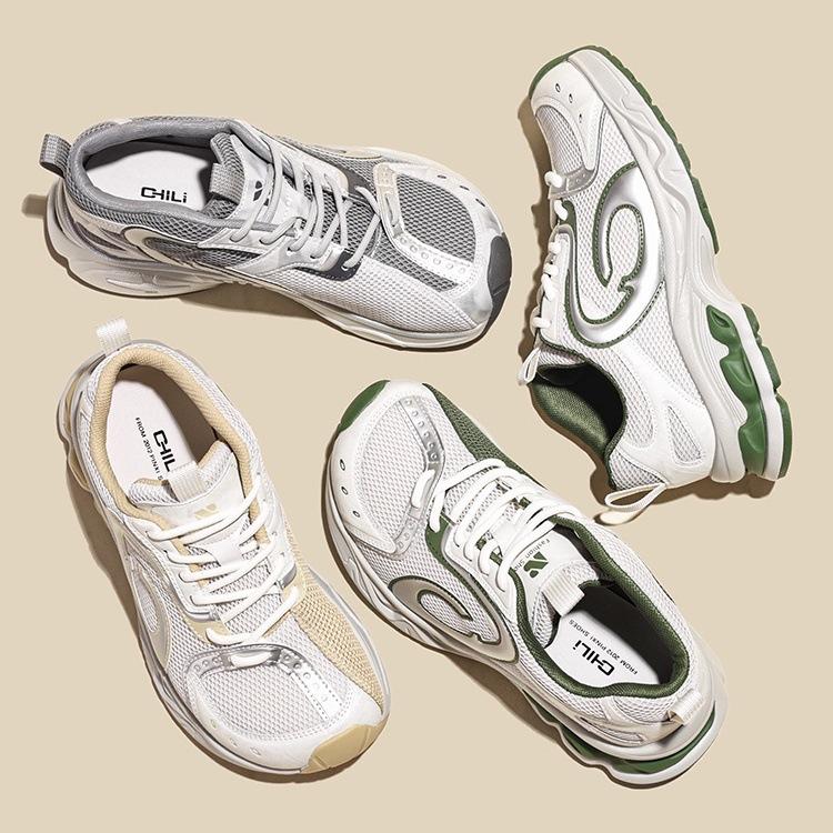 European station thick-soled heightened color matching dad shoes women's 2025 summer new sports and leisure outdoor running hiking shoes