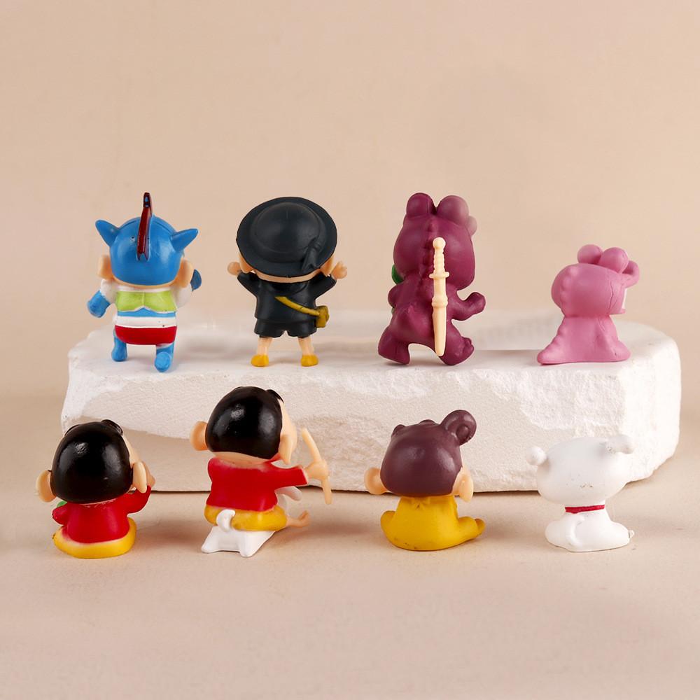 Crayon Shin Chan Character Miniature Figurine Set With Pvc For Desk Display And Collecting