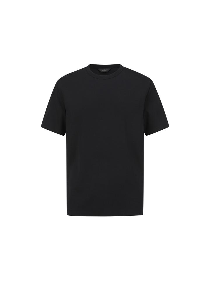 And Z Men S) Lightweight Silket Cotton Round Short Sleeve T-Shirt_Bzf2Tr1102Bk Bk (Black) / 105