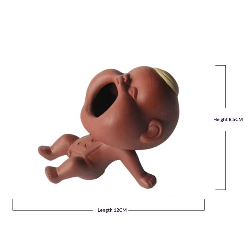

Cute Purple Sand Urine Boy Tea Pet Household Can Raise Tea Table Ornaments Fun Peeing Doll Tea Toy Set Accessories червоний