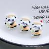 Panda Bread Toast DIY Cream Glue Cartoon Food Resin Jewelry Accessories