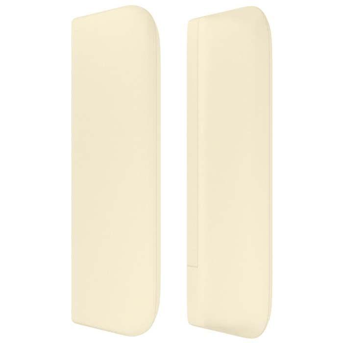 Maison Exclusive - Tête de lit avec oreilles Crème 103x16x78/88 cm Similicuir