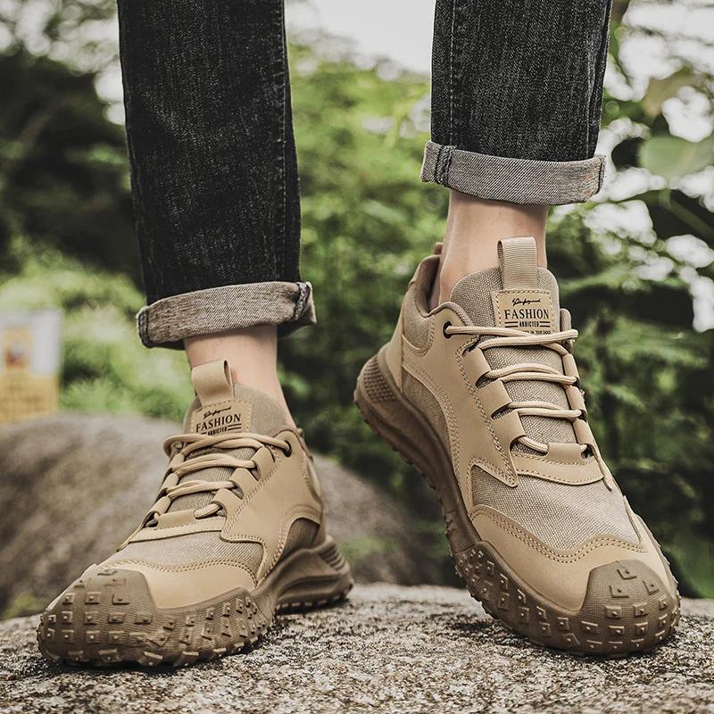 Outdoor Herren Walking Sneaker Herren Freizeitschuhe Abriebfest Herren Wanderschuhe Trekking Schuhe Wildleder Sportschuhe Leichte Arbeitsschuhe