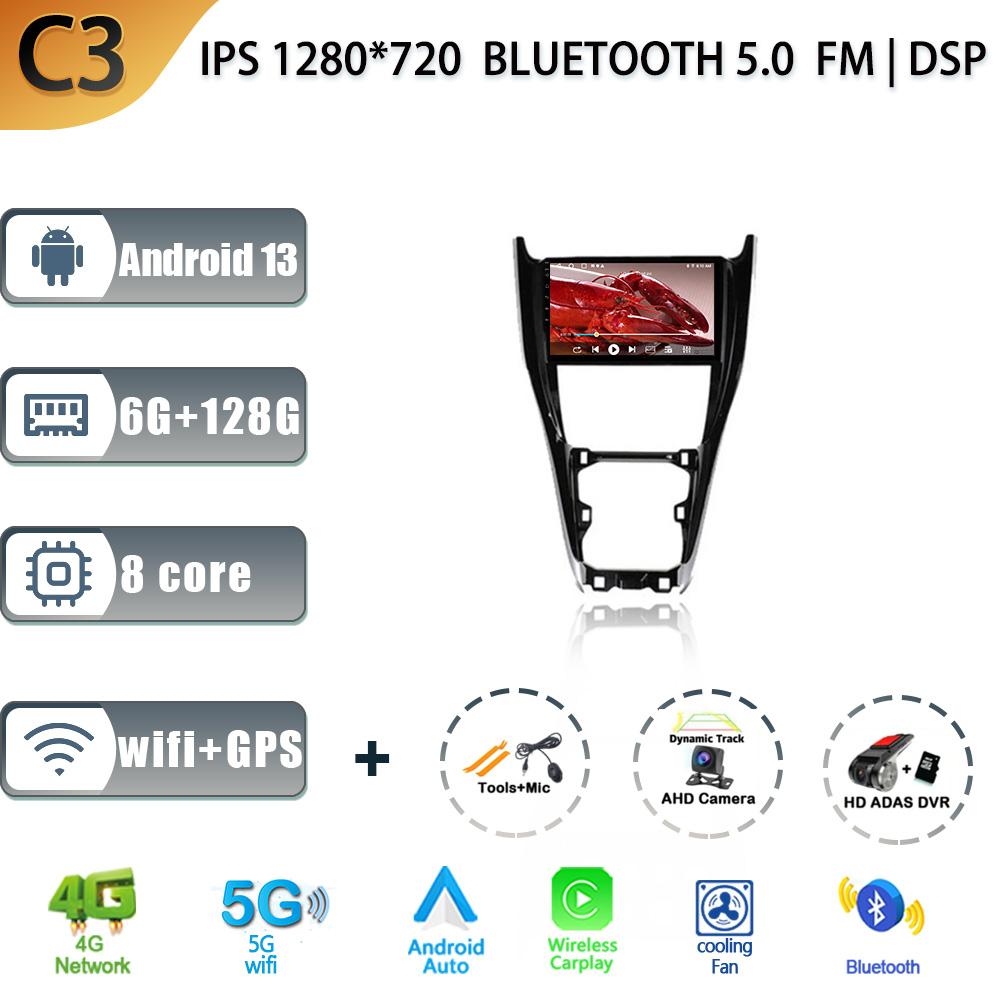 Android 13 For Toyota Harrier XU60 2013 - 2020 Auto Radio Car Multimedia Player Navigation Screen WIFI  Carplay Stereo Head Unit