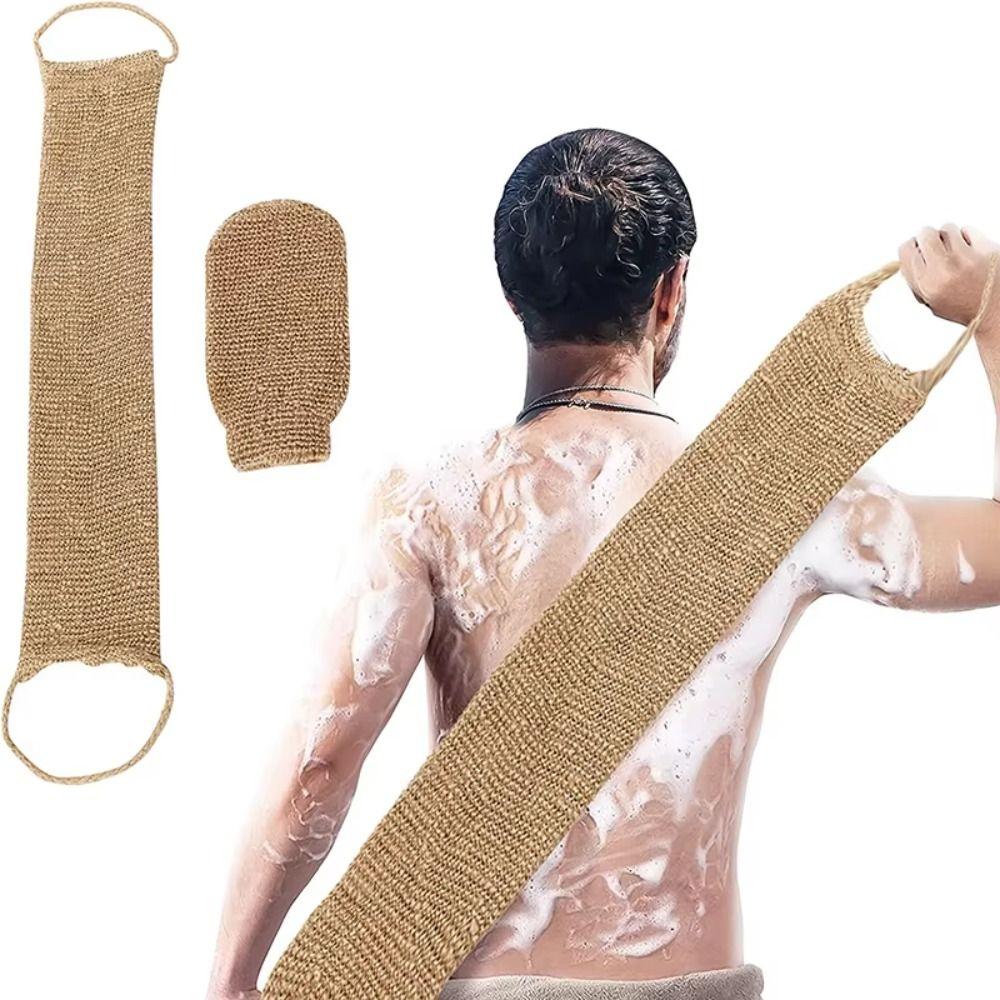 Natural Jute Exfoliating Gloves Deep Cleanse Bath Towel Bath Massage Gloves Spa Treatment