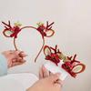 Headband Merry Christmas Decor Children Hair Clip Christmas Headwear Elk Hair Hoop Antler Hairpin