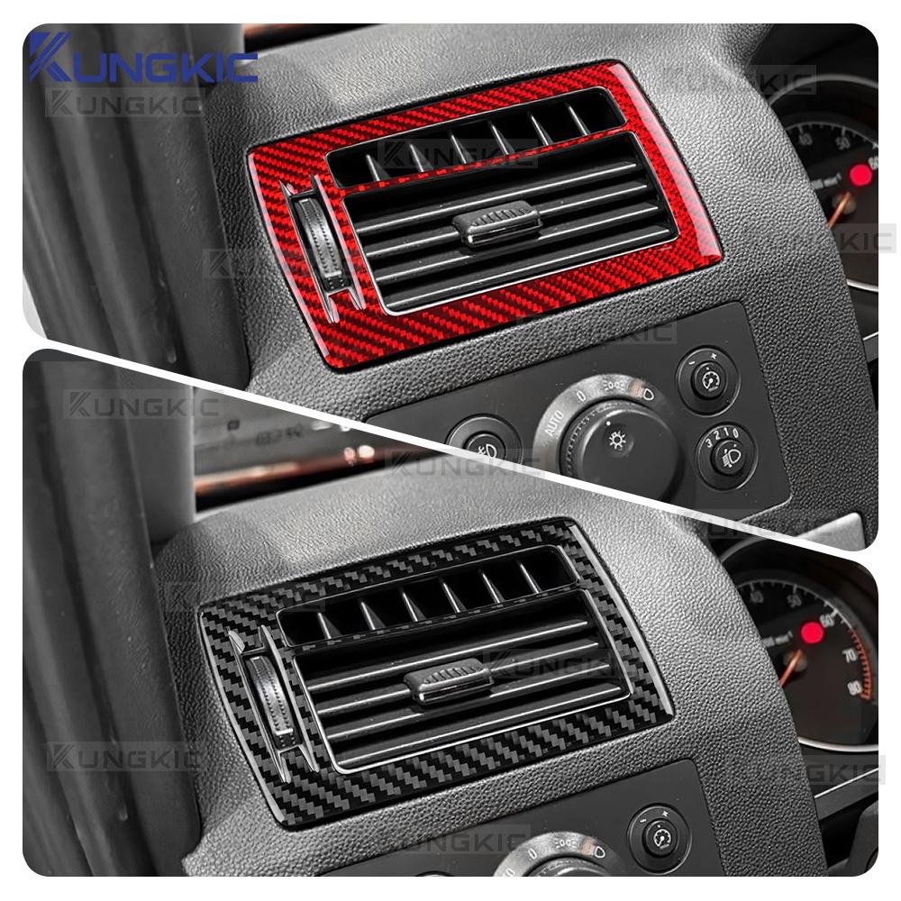 For Opel Zafira B 2004 2005 2006 2007 2008 2009 2010 Real Soft Carbon Fiber Sticker Car Air Outlet Side of Center Console Trim