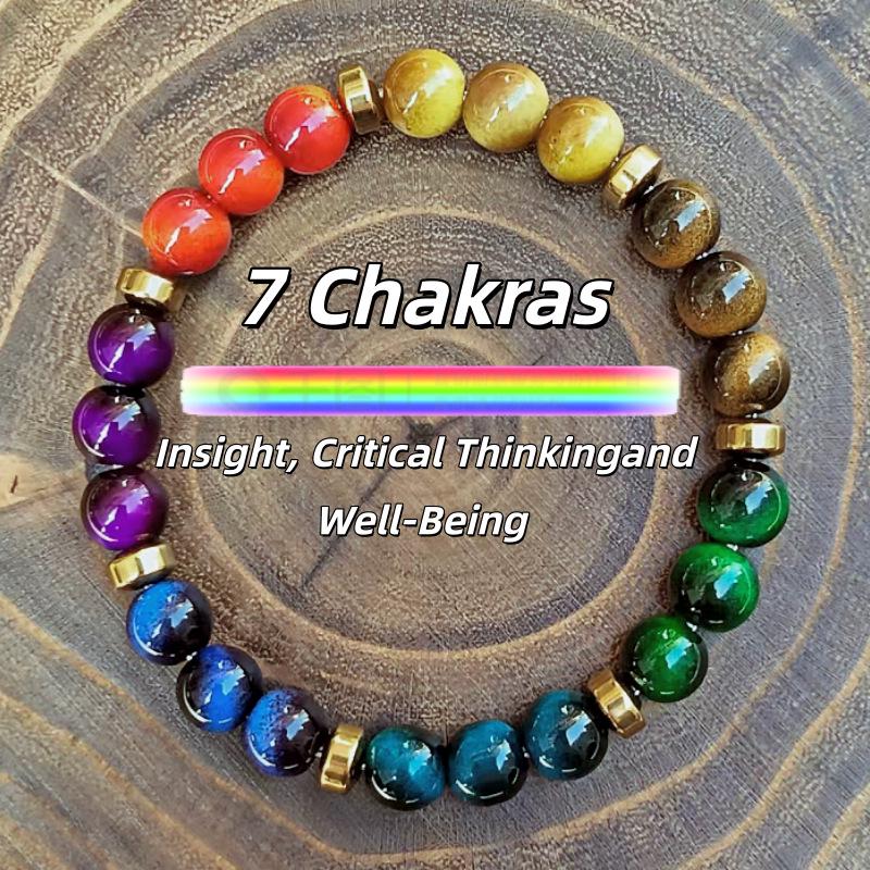 Seven Chakra Energy Yoga & Meditation Mala Bracelet