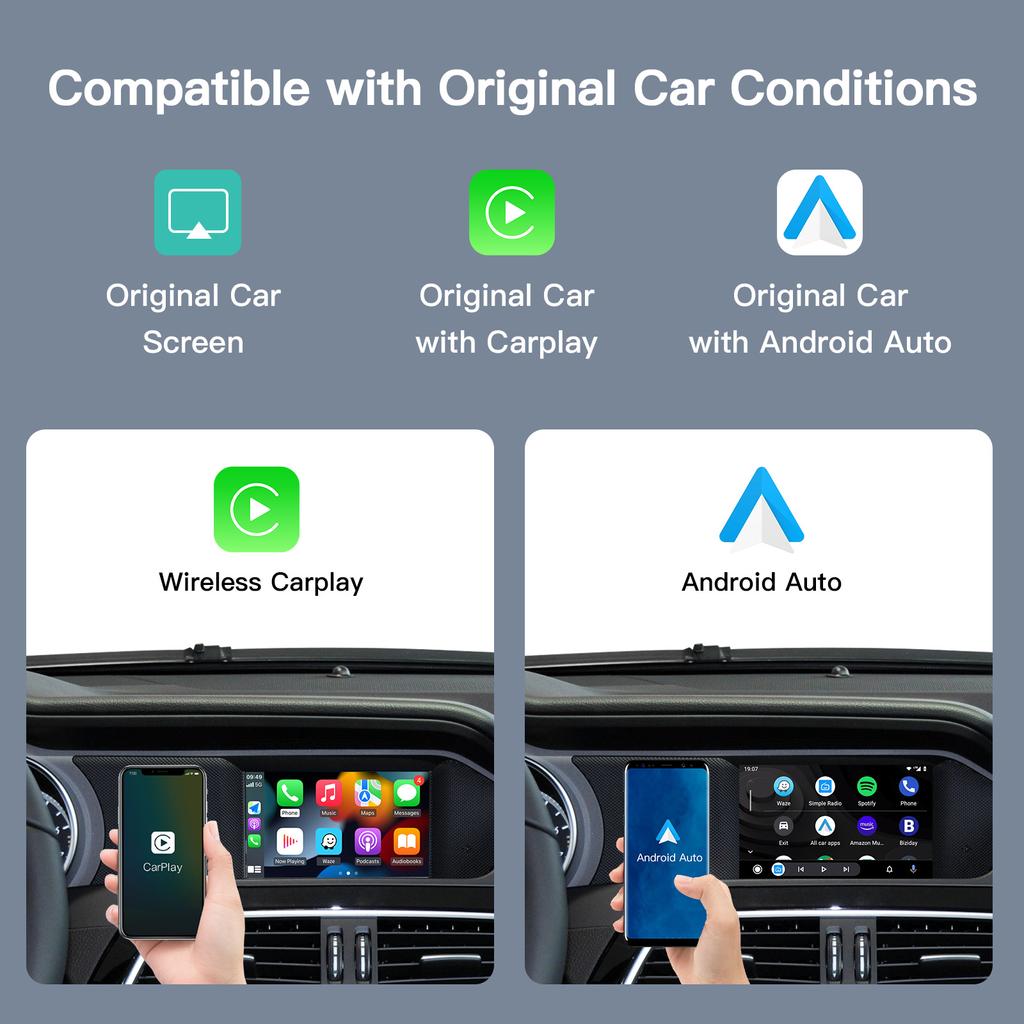 Wireless Carplay Android Auto For M-ercedes Ben-z A B C E CLA GLA GLK ML NTG4.5 System Becker Interface Module Navigation