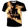 Men's 2Pac Graphic Hip Hop Short Sleeve T-Shirt Harajuku Summer Tops