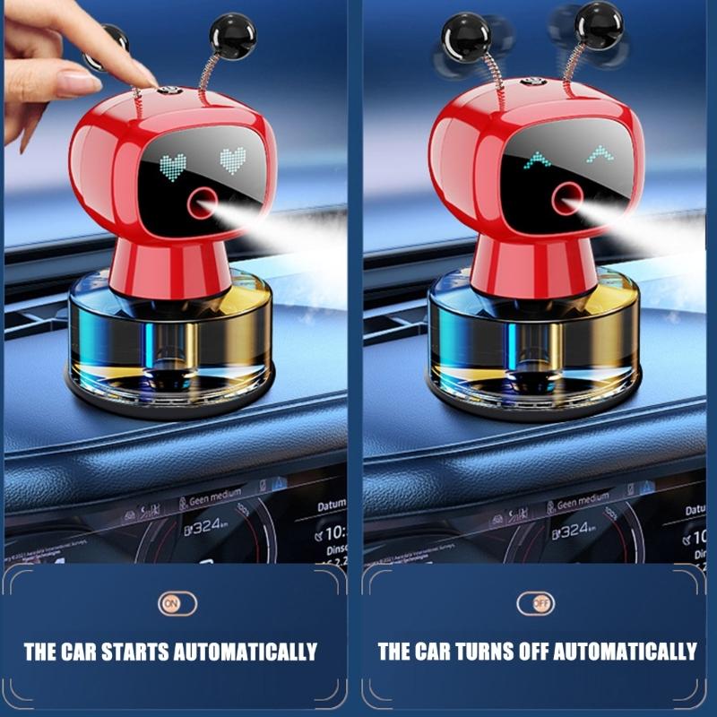 Intelligent Automotive Freshener Diffuser With Automatic Scent Release 30 Day Battery Life For Daily Commute Or Travel