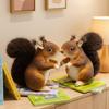 Realistic Squirrel Plush Toy Cute Lifelike Stuffed Animal Adorable Soft Doll Cuddle Pillow Boys Girl Kids Bedtime Companion Gift