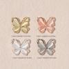 10pcsElegant Butterfly Nail Charms Set with Sparkling Cat Eye Gems - Easy-to-Apply, Durable Alloy Art Accessories for DIY Manicure