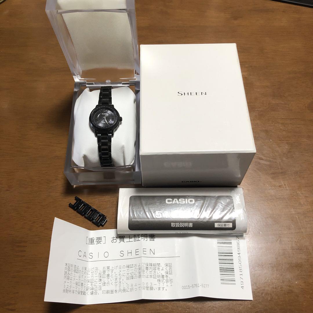 

[USED] CASIO SHEEN Black Radio-Controlled Watch