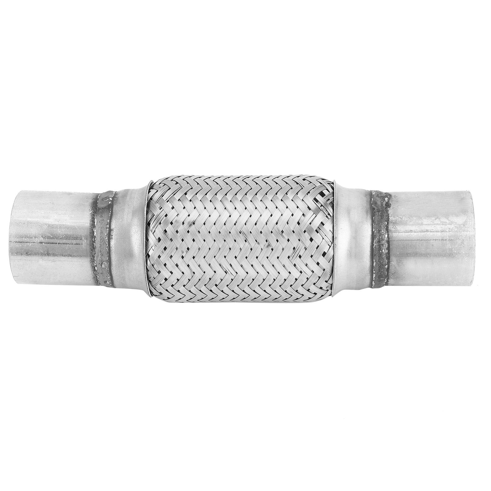 Igeteck Unisex Exhaust Flexi Tube Bellows Stainless Steel Braided Joint Flexible Pipe 52X260mm Welded Install