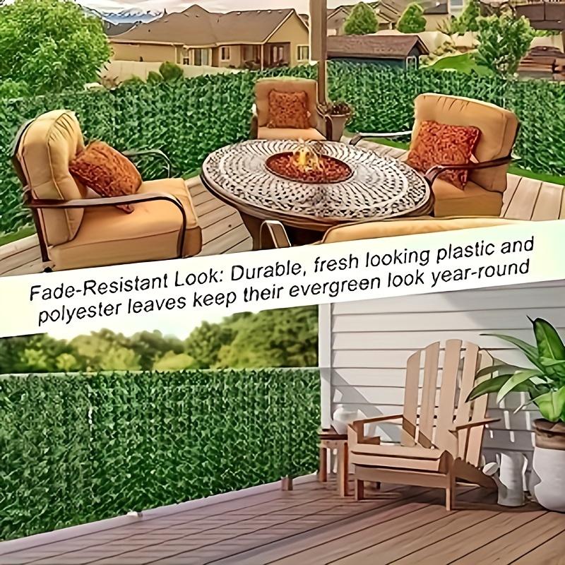 Artificial Green Fence Roll - 1pc, 300x100cm, for Outdoor Balcony & Garden Decor with Realistic Leaves, Ideal Christmas Tree Companion & Holiday Gift