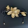 Adjustable Metal Flower Waist Chain Vintage Exaggerated Belt Golden Tulip Belt  Bag Decoration