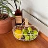 Iron Fruit Basket Picnic Basket Vintage Wedding Basket Snacks Bread Storage Basket With Hand Grip Simple Storage Basket