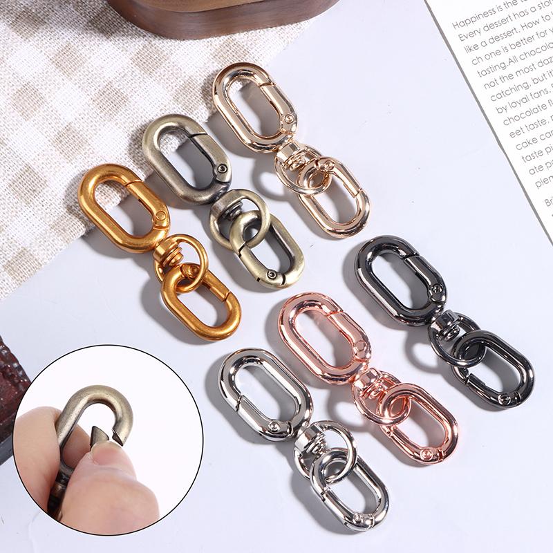 2 Peças Fecho Giratório Clipe Cabeça Dupla Metal Fechos Garra de Lagosta Para Fabricação de Chaveiros Acessórios para Artesanato DIY