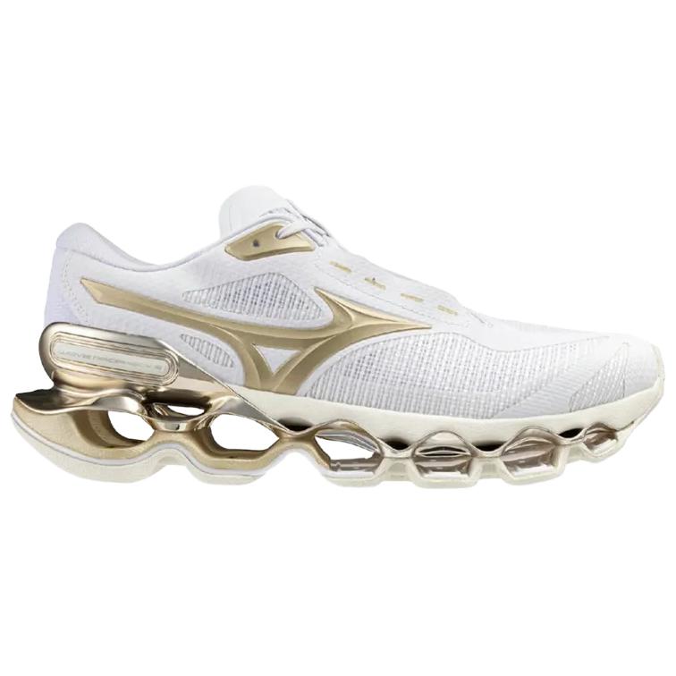 Mizuno Wave Prophecy 15 Running Shoes Unisex White Gold J1GC265036