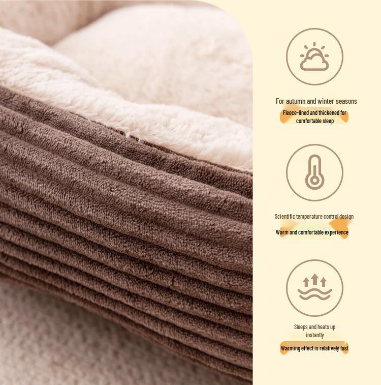Spot Machine Washable Winter Warm Pet Bed - Soft, Cozy Nest for Cats & Dogs, Perfect for Deep Sleep