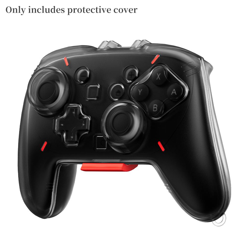 Прозрачный защитный чехол для контроллера Switch 2 Pro, полупрозрачный черный, полноразмерный корпус из ПК прозрачный черный