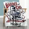 Barber Chair Customize Text Blanket Lightweight Customizable Blanket Ultra-Soft Suitable for Bedding Office Nap Couch Four Seasons Universal