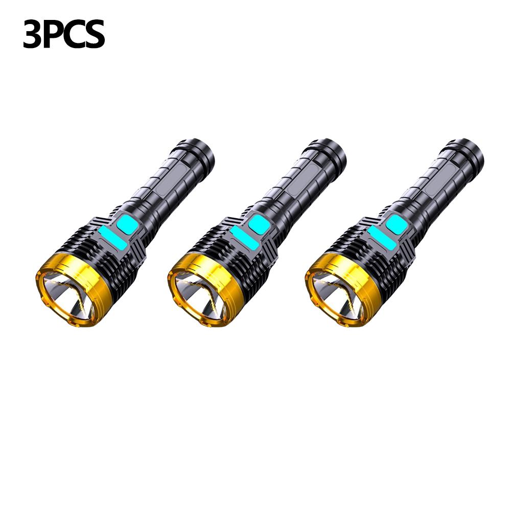 Dual Light Source Flashlight Mini Portable Outdoor Strong Super Bright ABS Strong Light FocusingLed Side Light Multifunctional