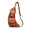 Women's Breast Bag Washed Leather Fanny Pack Soft Leather Retro Casual Messenger Bag Personalized Simple Shoulder Bag