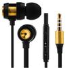 Yadesign 2-Pack Wired Earphones with Mic and Volume Control (Black and Gold)