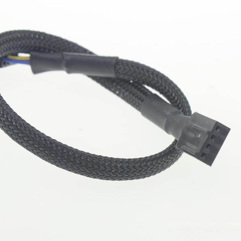 4 Pin PWM Fan Power Extension Cable W/ Sleeved Braided CPU Cooler 4Pin Male To Female Adapter Cord for 4 Pin 3 Pin Case