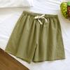 Damen Sommer Pyjama und Strandshorts aus reiner Baumwolle, gewaschen
