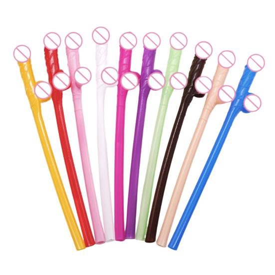 Fun Plastic Straws for Parties Reusable Naughty Drinking Straws Humorous Colorful Straw Creative Bachelorette Birthday Wedding Decorations