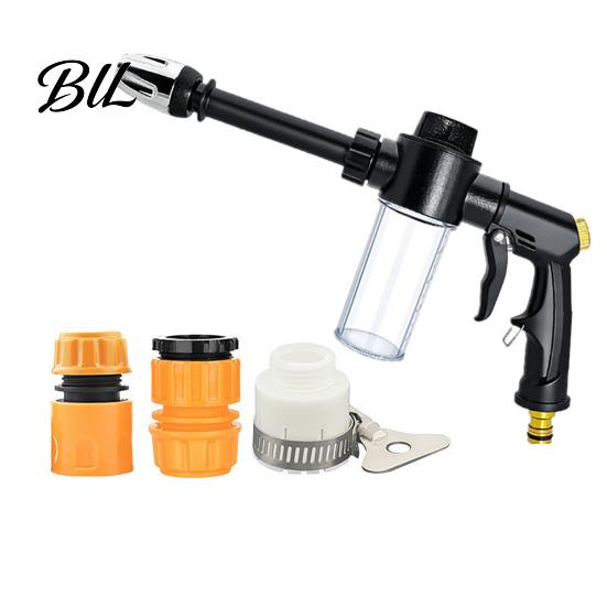 Versatile Garden Hose Nozzle with Foam Cannon, 3 Spray Modes, High-Pressure Car Wash Sprayer Nozzle, Heavy Duty Booster for Washing Outdoor