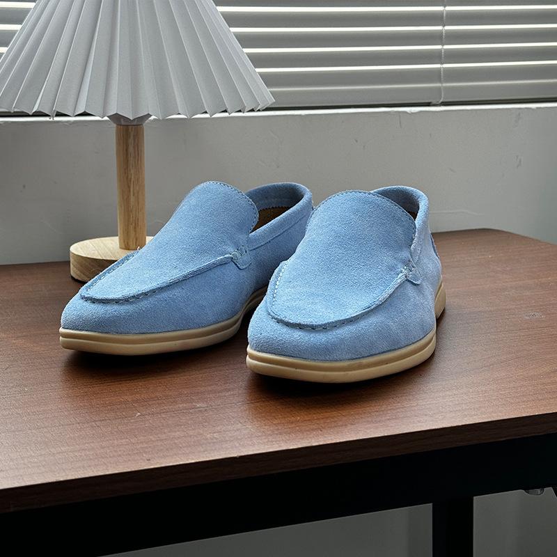 Sommer Slipper Doudou Britische Business- und Freizeit Ein-Pedal Lederschuhe atmungsaktiv Jugend formell Herrenschuhe 8253-H