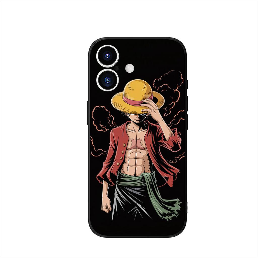 One Ace Pieces Luffy Zoro Phone Cover Case for Apple iPhone 16 15 14 Plus 13 12 Mini 17 Pro Max + 16E Air 16+ ProMax Casing