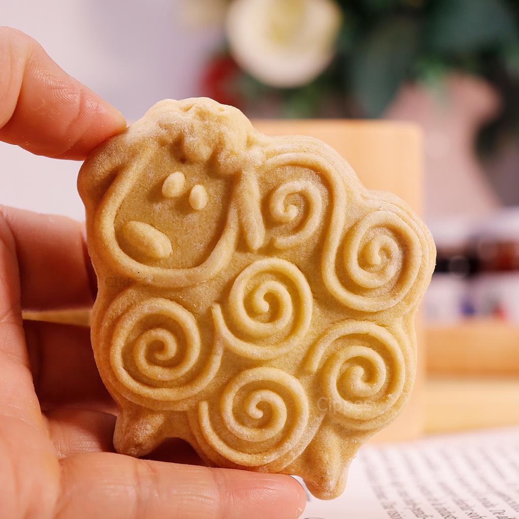 1PC Christmas Wooden Cookie Mold, Animals Patterns, 3D Carved Embossed Biscuit Cutter Moulds, Bird, Bear, Tiger, Horse, Squirrel