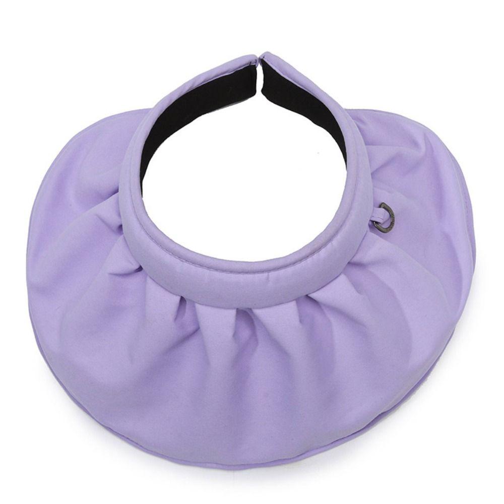 Topless Sun Protection Cap Sweet Foldable Visor Cap Simple Female Shell Hat Sport