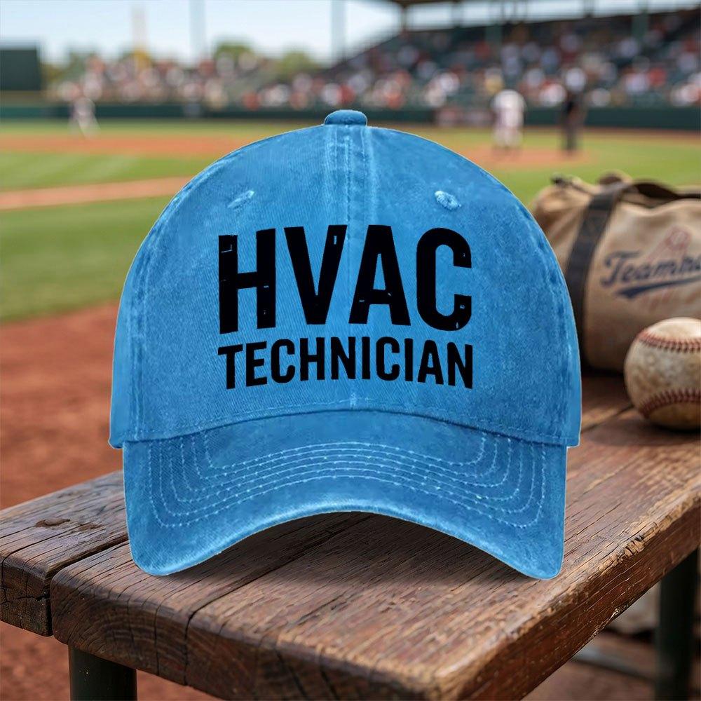 HVAC TECHNICIAN Baseball Cap Adjustable Buckle Washable Unisex Lightweight Breathable Hat for Unisex Women Daily Wear Travel Gifts