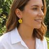 Stainless Steel Flower Hoop Earrings Colorful Ear Buckle Aesthetic Ear Cuffs  Accessories