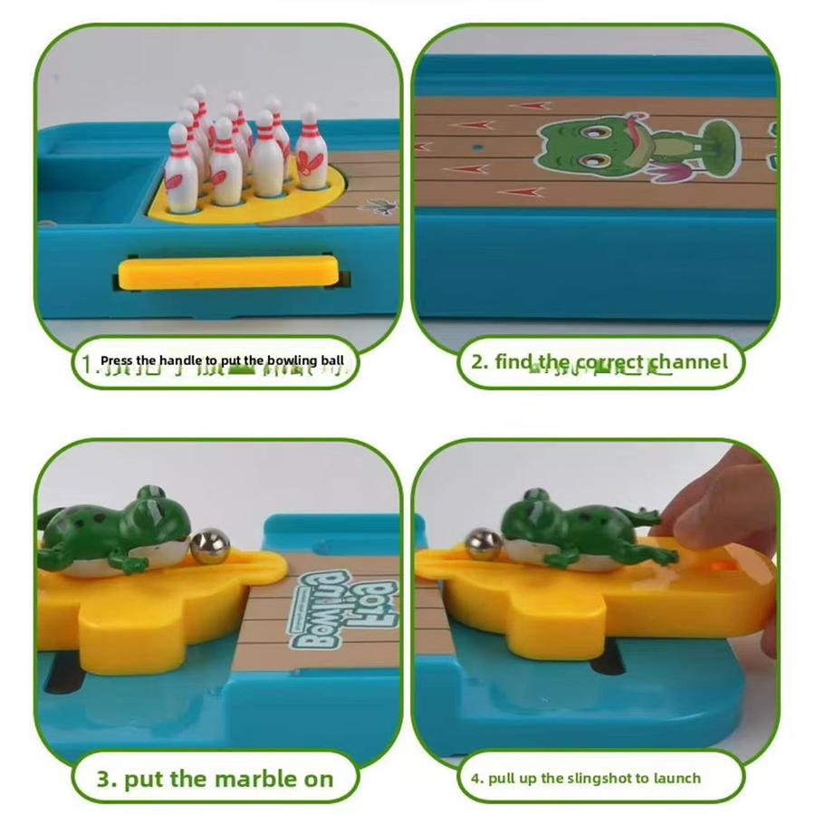 1Set-Mini Premium-Quality Desktop High-Standard Bowling Premium-Quality Game Top-Grade Toy High-Standard Funny Indoor Parent-Child Interactive