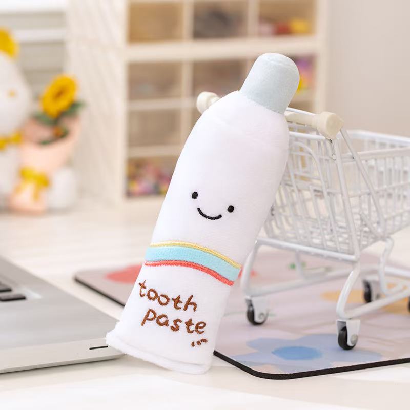 10/18/21cm Simulation Lustige Zahnpuppe Stofftier Plüschtier Handgefertigt Cartoon Anime Kissen Niedliches Kinderferien-Geschenkpuppe 10cm-21cm white