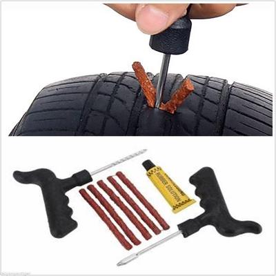 Herramienta de reparación rápida de tapón para pinchazo de neumático sin cámara, 3 tiras universales, para bicicleta y coche