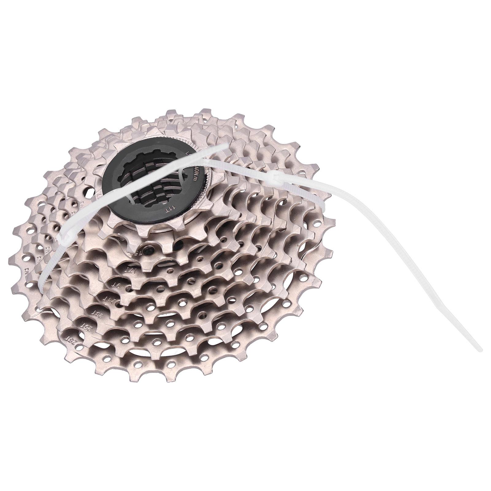 

BOLANY Road Bike 9 Speed Freewheel Bicycle 11‑28T Cassette Flywheel Replacement Silver