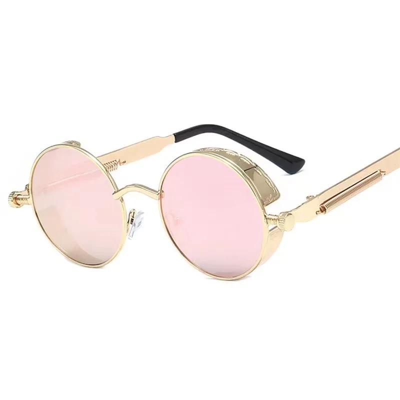 Classic Steampunk Sunglasses Men Women Retro Gothic Round Male's Sun Glasses Fashion Punk Party Driving Shades Lunette De Soleil