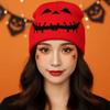 Pumpkin Orange Halloween Knitted Cap Knitted Fabric Hip Hop Skullcap  Daily Commute